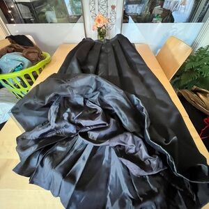 Elegant Black Satin Fabric